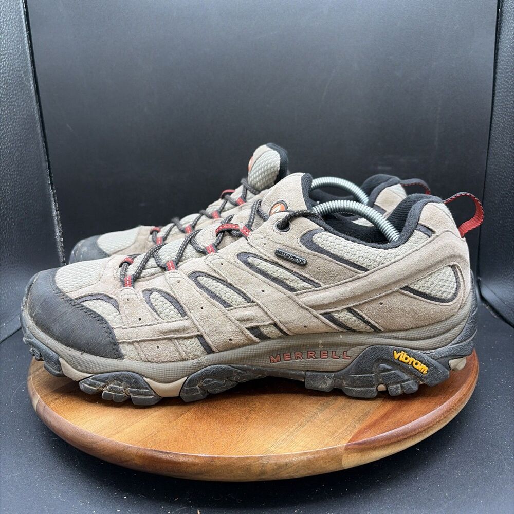 Merrell Moab 2 Mens Size 12 Waterproof Hiking Shoes Brown Trail Vibram
